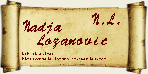 Nadja Lozanović vizit kartica